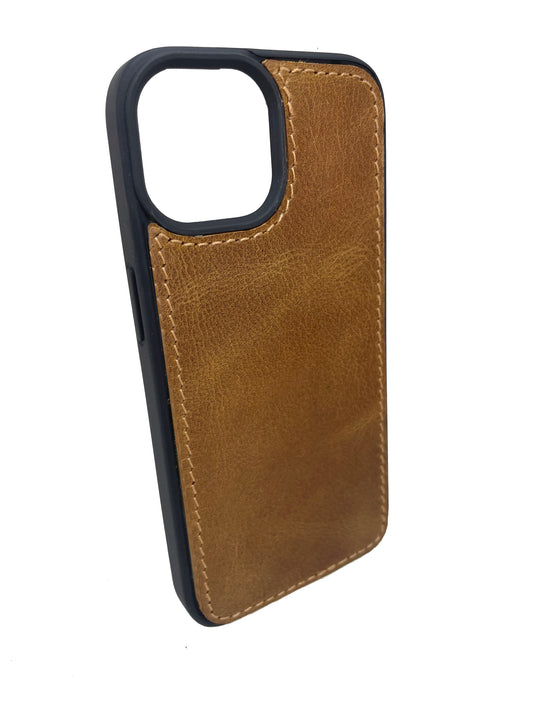 ROOGU Echtleder Handyhülle für iPhone 13, 15 und 15 Pro MagSafe Ring Handmade Indien