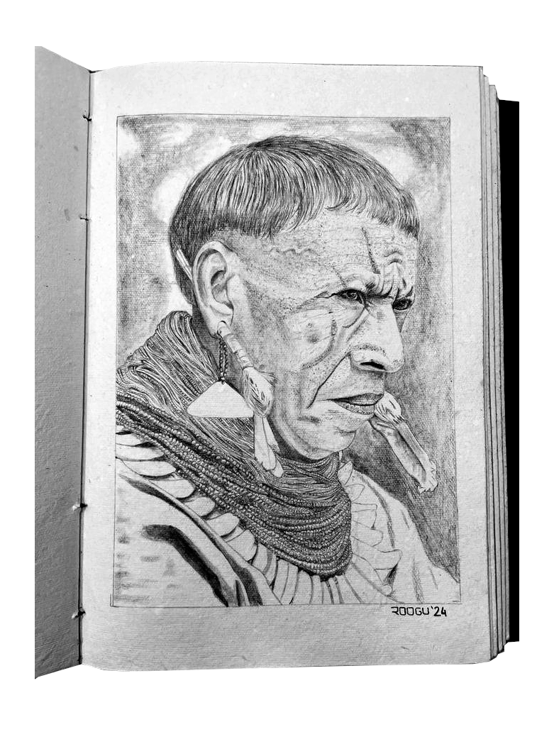 India Classic [L] * Leather Sketch- Notebook Retro Vintage Handmade India