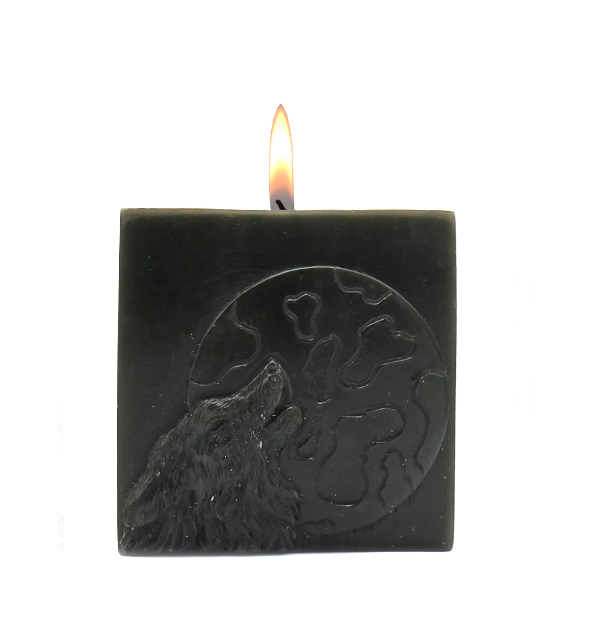 ROOGU Wolf Mond Duftkerze Vanilla Tiefgrün Schwarz Cube Candle