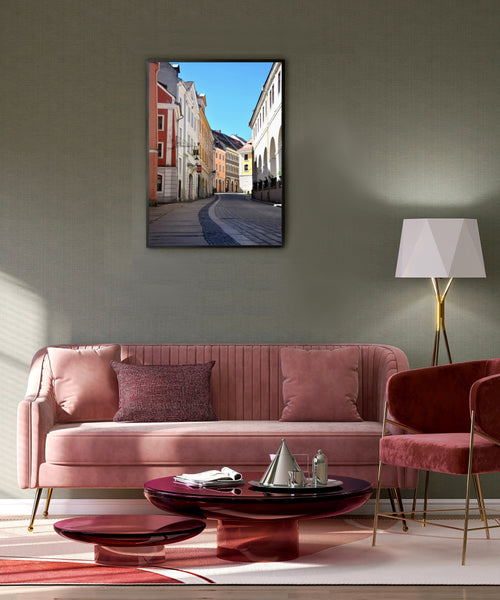 Carica l&#39;immagine nel visualizzatore della galleria, Tanzender Weg * Holz-Foto-Bild  40x60cm Kunst Fotografie Wand Altstadt Görlitz 
