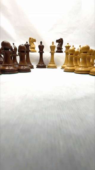 Carregue a imagem para o visualizador da galeria, Conjunto de peças de xadrez Special Staunton 4.4&#39;&#39; - Madeira de Acácia XL em estojo resistente da Índia Big Foot 
