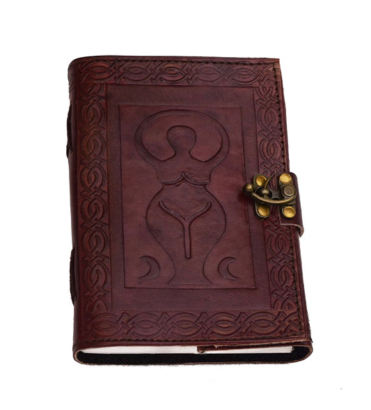 Mutter Erde [M] * Leder Tage- Skizzen- Notizbuch Vintage Handmade Indien