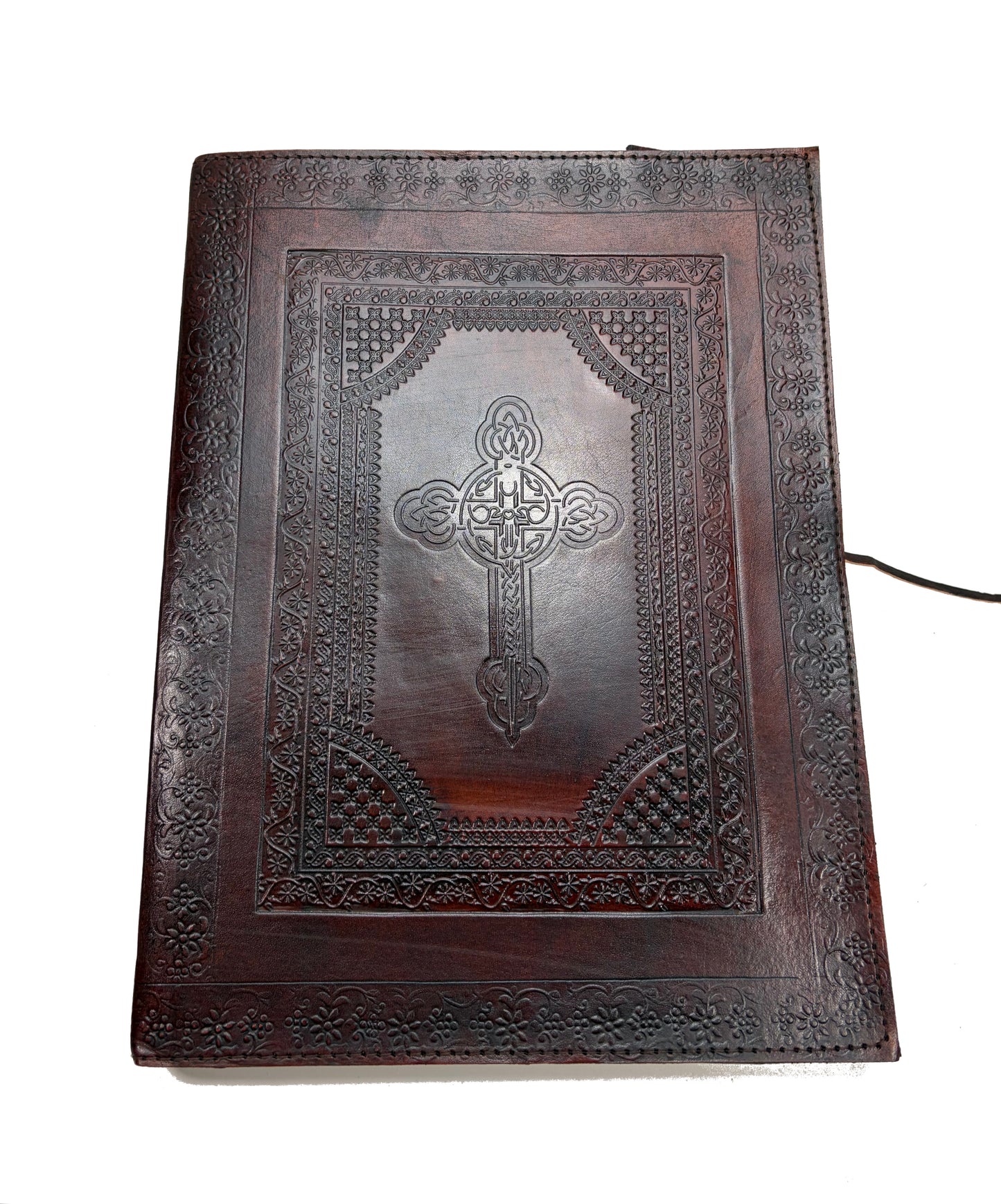 Herbarium * XXL Skórzany Notatnik Szkicownik Księga Gości Antyczny Vintage Indie Handmade