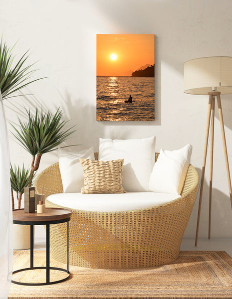 Carica l&#39;immagine nel visualizzatore della galleria, Golden Canoe * Leinwandbild 40x60cm Kunst Fotografie Sonnenuntergang 
