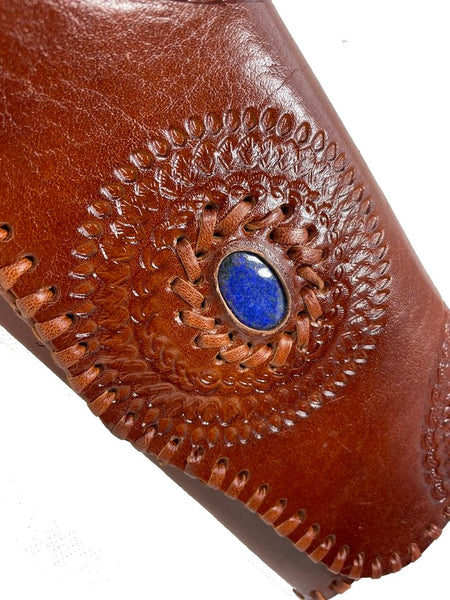 Téléchargez l’image dans la visionneuse de la galerie, ROOGU Blue Sunset *  Clutch Umhänge- Abend- Handtasche Geldbörse Echtleder Handmade Indien 
