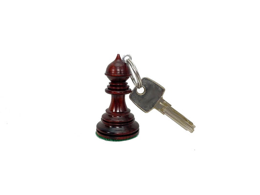ROOGU Schlüsselanhänger PADAUK Holz echte Schachfigur Kangi Bauer Indien