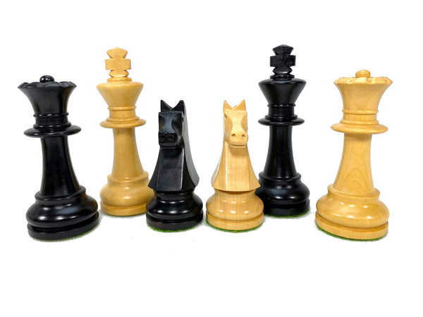 将图像上传到图库查看器，French Chavet Tournament 3.75&#39;&#39; Schachfiguren Set Holz Handmade Indien 
