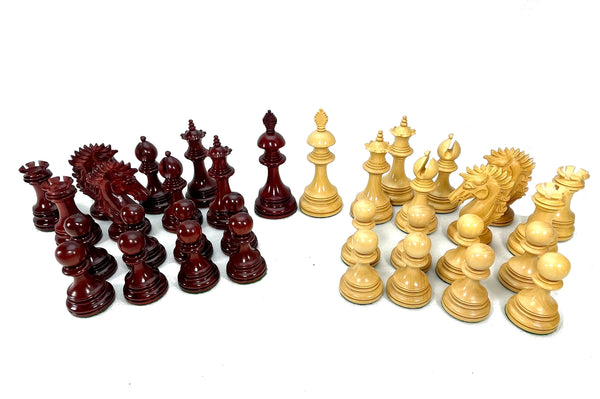 Carregue a imagem para o visualizador da galeria, Conjunto de peças de xadrez Royal Valencia 4.5&#39;&#39; XL Padauk CAIXA de madeira Índia 
