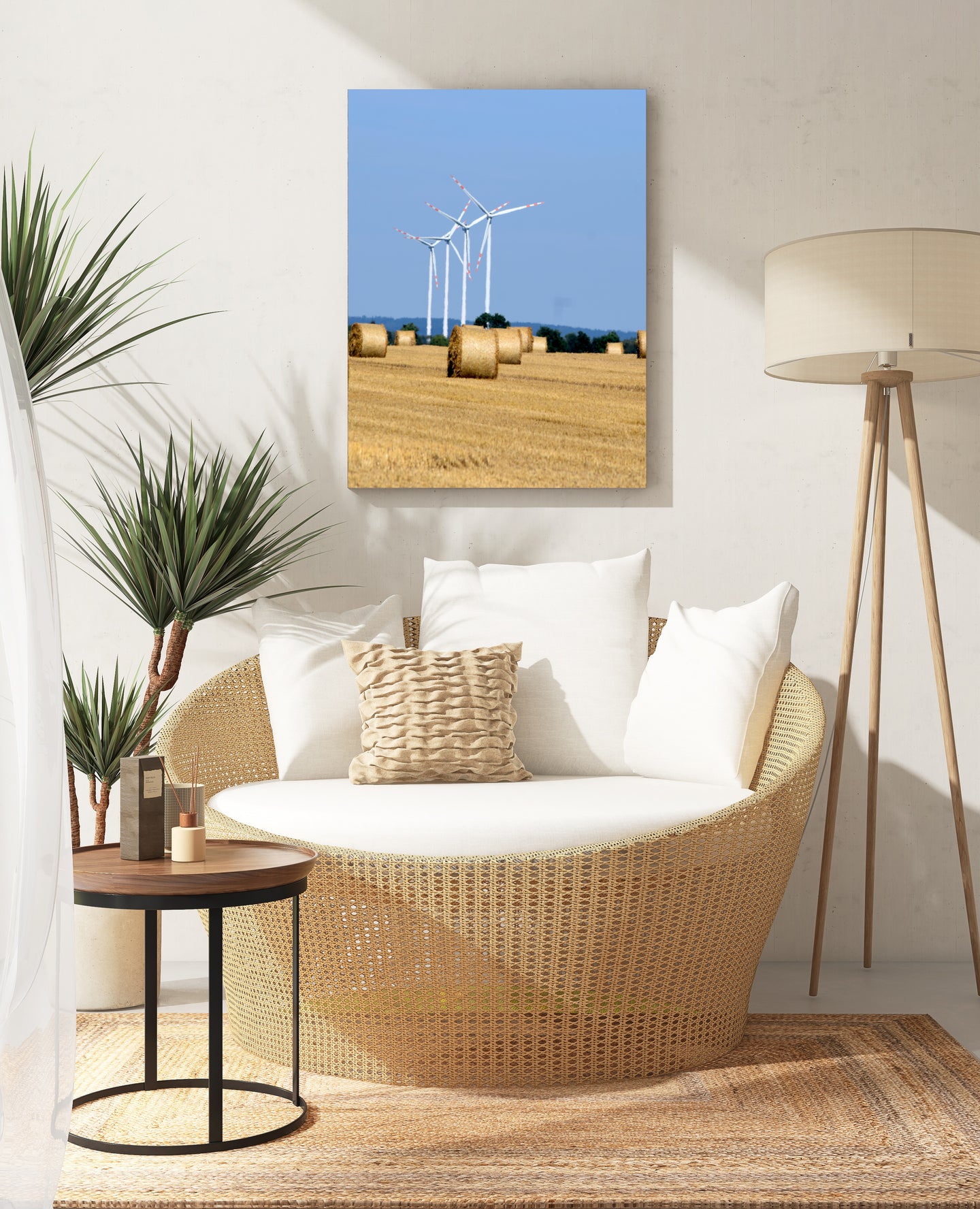 Roll On * Canvas Print 40x60cm Art Photography Wall Picture Fields Nature Wind Turbines