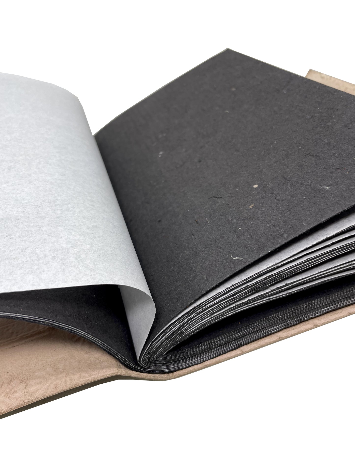 Foto Album Retro schwarze Seiten Handmade Leder Indien Schildkröte Prägung