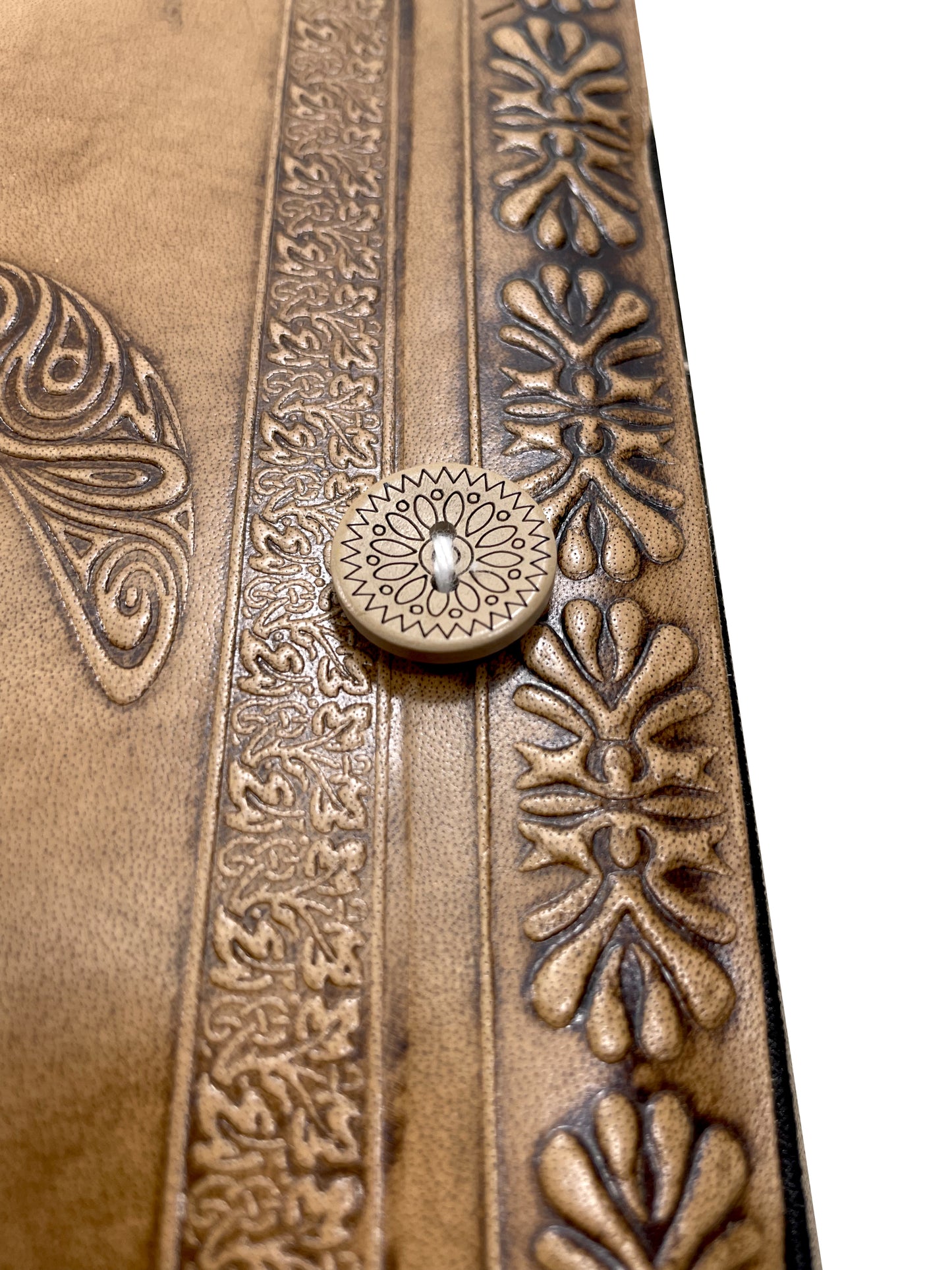 Foto Album Retro schwarze Seiten Handmade Leder Indien Schildkröte Prägung