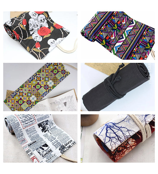 Trousse d'écolier rouleau de désordre étui à stylos trousse à crayons, porte-maquillage avec 72 emplacements