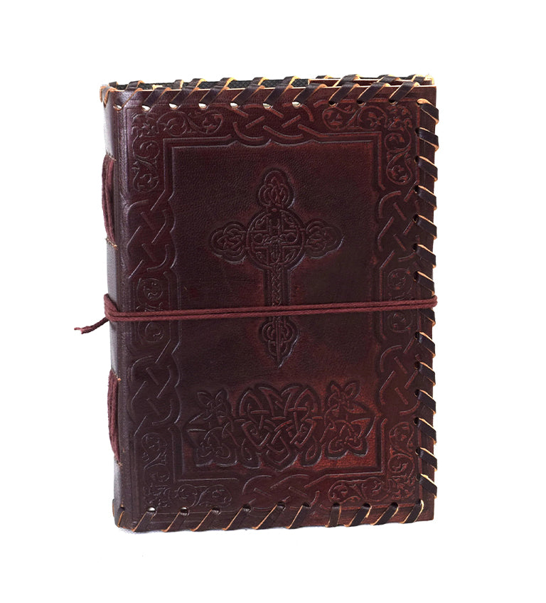 皮革日记交叉圣经意识日记复古印度