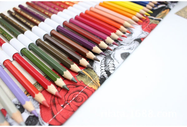 Carica l&#39;immagine nel visualizzatore della galleria, Astuccio per studenti rotolo per penne porta penne per trucco con 72 scomparti 
