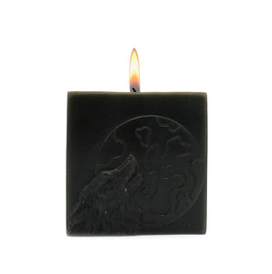 ROOGU The Night of the Wolf * Scented Candle Vanilla Cube Dark Green Black