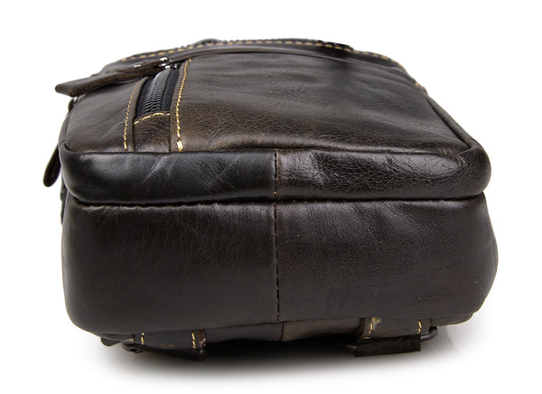 Carica l&#39;immagine nel visualizzatore della galleria, La grande borsa a tracolla in pelle Big B* fatta a mano vintage da uomo 
