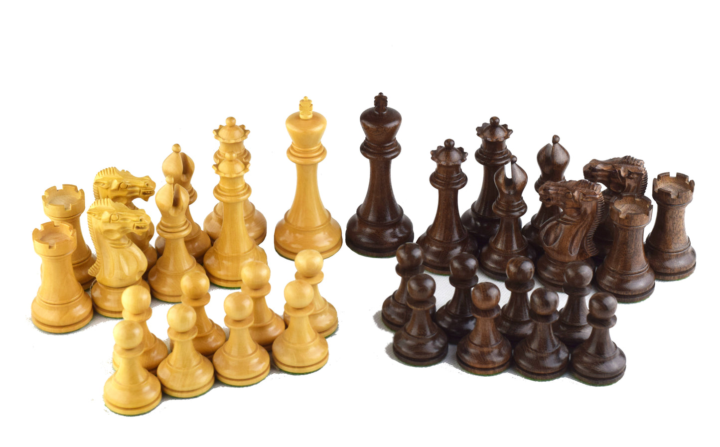 The Anderssen Series 3.75'' Schachfiguren Set Akazien Holz 4x Dame Hand Indien