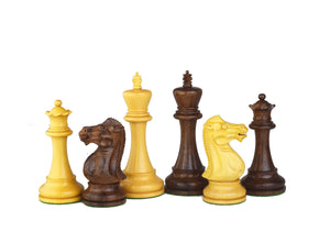 The Anderssen Series 3.75'' Schachfiguren Set Akazien Holz 4x Dame Hand Indien