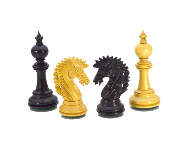 Załaduj zdjęcie w galerii, Camelot 4.7&#39;&#39; Luksusowy Zestaw figur XL szachowych WALIZKA Drewno HEBAN Indie Ręcznie robione
