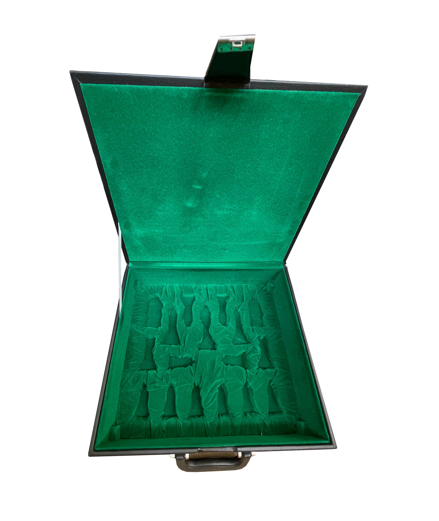 Massiver Koffer Box Schatulle Schachfiguren Aufbewahrung Filz Doppelfach