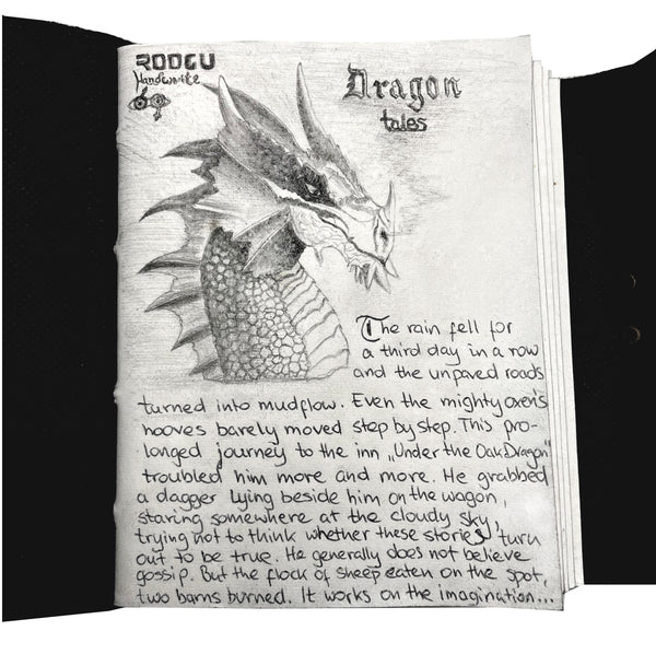 Sube la imagen al visor de la galería, Leyenda del dragón * Cuaderno de bocetos vintage retro hecho a mano de la India 
