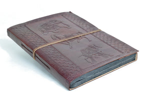 ROOGU The Golden Age Photo Album XXL India Vintage Leather Black Pages Elephant Camel