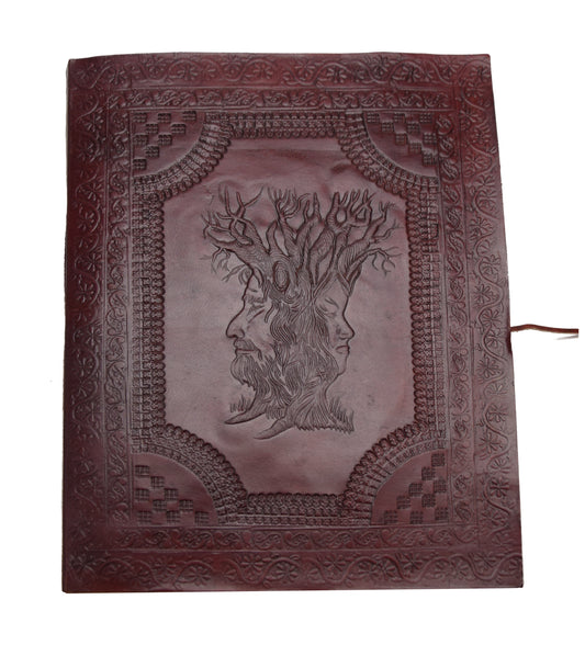 Arbre généalogique Famille XXL Cuir Journée- Note- Croquis- Livre d'or Vintage Inde
