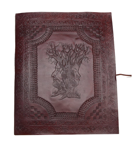 The Family Tree XXL Leather Note Guest Sketchbook Hand Made in India >more than A4