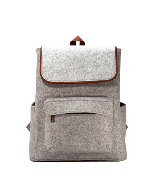 Grey Buddy * Elegancki plecak filcowy szary 20l Miasto Uniwersytet Praca Laptop 15.6''