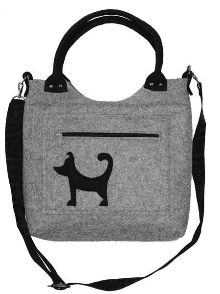 Laden Sie das Bild in den Galerie-Viewer, Handtasche Umhängetasche Handgefertigt Filz extra leichte Hund Welpe Terrier
