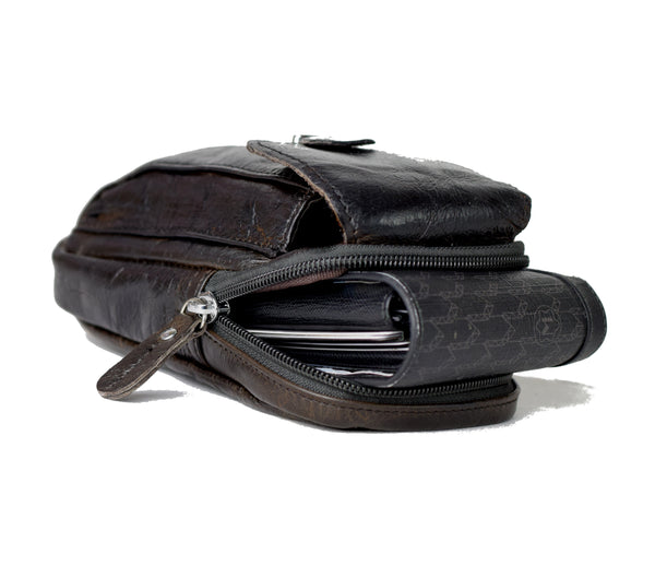 Carregue a imagem para o visualizador da galeria, SheriFF [XL Easy-Click] Cintura Bolsa de Cintura Bolsa de Cintura Estojo de Couro Genuíno Vintage 
