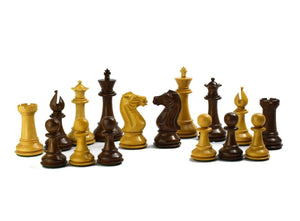 印度手工制作的1849斯陶顿阿卡辛木XL国际象棋棋子套装4.4英寸
