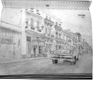 Árbol genealógico Familia XXL Cuero Días- Nota- Esbozos- Libro de visitas Vintage India