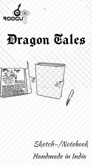 Carica l&#39;immagine nel visualizzatore della galleria, Leggenda del drago * Libro di schizzi vintage retrò fatto a mano dell&#39;India 
