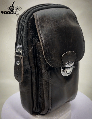 Sube la imagen al visor de la galería, SheriFF [XL Easy-Click] Cinturón de la cadera Bolsa de la cintura Estuche Cuero auténtico Vintage 
