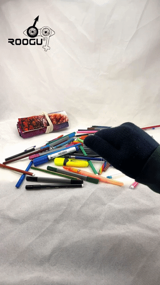 Téléchargez l’image dans la visionneuse de la galerie, Trousse d&#39;écolier rouleau de désordre étui à stylos trousse à crayons, porte-maquillage avec 72 emplacements 
