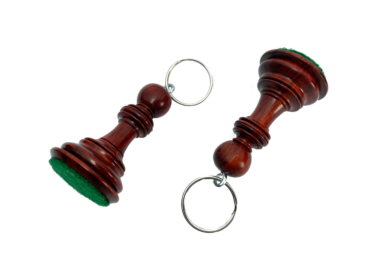 2x ROOGU Schlüsselanhänger PADAUK Holz echte Schachfigur Bauer Indien