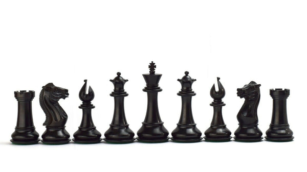 将图像上传到图库查看器，1849复制斯陶顿4.4&#39;棋子黑黄檀木手工制作印度 
