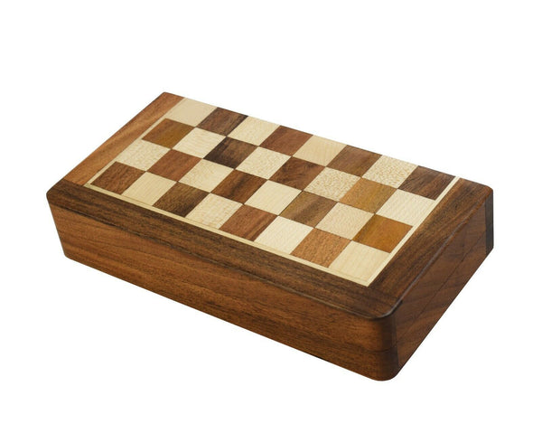 将图像上传到图库查看器，中国語（簡体）：10&#39;&#39;旅行磁性棋盘套装1.75&#39;&#39;手工制作印度阿卡辛木棋子 
