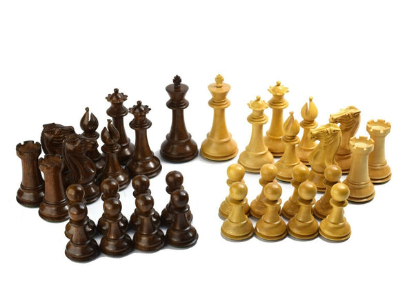 Sube la imagen al visor de la galería, 1849 Juego de ajedrez de madera de acacia Staunton XL hecho a mano en India 4.4 &#39;&#39; 

