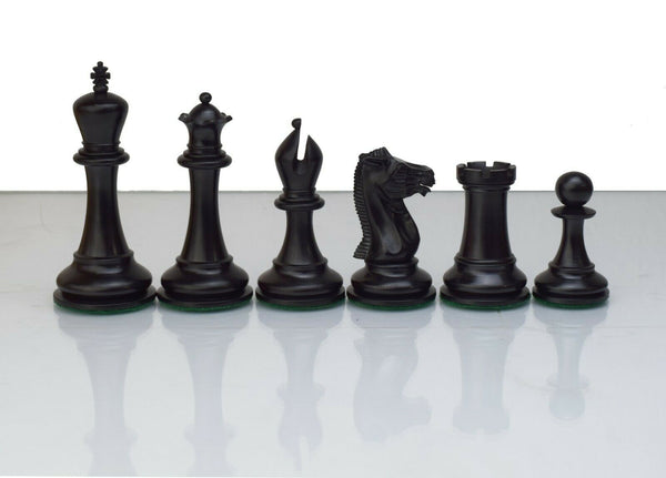 Carregue a imagem para o visualizador da galeria, Conjunto de peças de xadrez de madeira de buxo Special Staunton 4.4&quot; - 11.2cm Big Foot da Índia KH 
