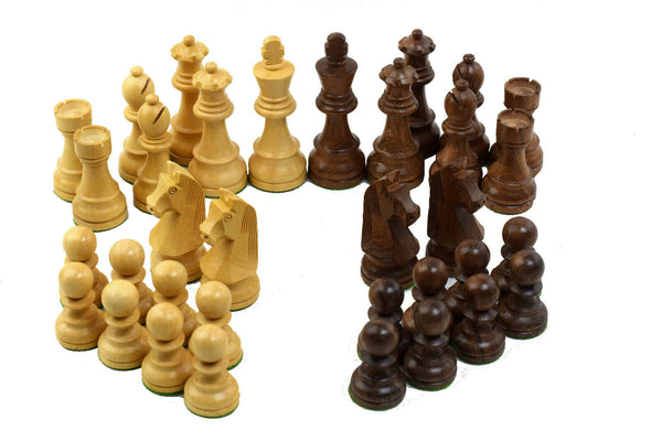 Carregue a imagem para o visualizador da galeria, Figuras de xadrez Staunton Alemão 3,75 &#39;&#39; madeira de acácia marfim Índia 
