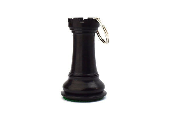 Sube la imagen al visor de la galería, Porta llaves ROOGU de madera auténtica figura de ajedrez Torre hecho a mano India 
