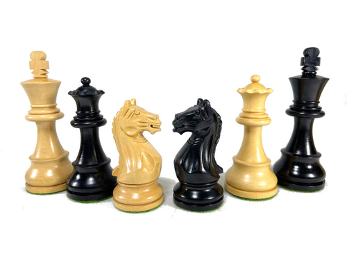 Knight Supreme 3.8'' Conjunto de peças de xadrez feitas à mão na Índia em marfim de buxo