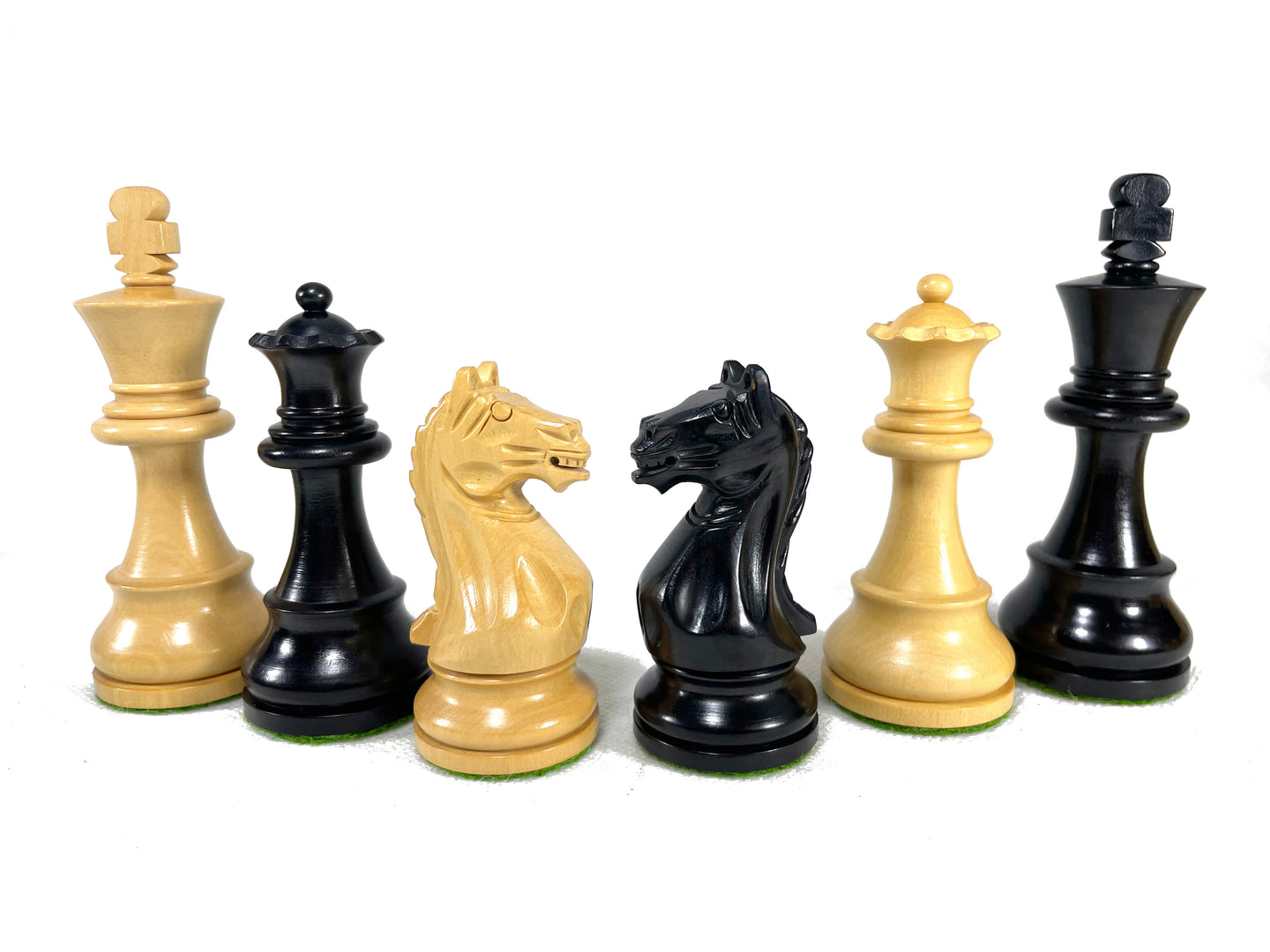 Knight Supreme 3.8'' Conjunto de peças de xadrez feitas à mão na Índia em marfim de buxo