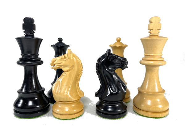 Carica l&#39;immagine nel visualizzatore della galleria, Knight Supreme 3.8&#39;&#39; Set di pedine da scacchi in legno di noce fatto a mano India 
